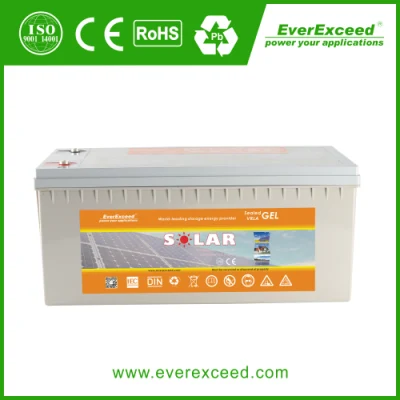 Everexceed Fabrikpreis 12V 200ah Deep Cycle Solar Gel Blei-Säure-Batterie für Solar / Telekommunikation / Kommunikation / Solarstraßenlaterne